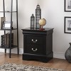 GlasFlength Nightstands Nightstand Modern Bedside Table Accent Bedside End Table with 2 Drawers for Bedroom Modern, Black, 16"*22"*24" - 2 of 4