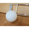 Evideco French Home Goods Wall Mounted Coat and Hat 3 Hooks BIG BALLS Rail-Rack White - 3 of 4