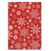 Christmas Area Rug, Snowflake Print Washable Soft Carpet with Non Slip Backing, Low Pile Stain Resistant Floor Mat for Living Room, Bedroom - 3 of 4
