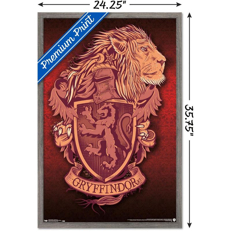 Trends International The Wizarding World: Harry Potter - Gryffindor Lion Crest Framed Wall Poster Prints, 3 of 7