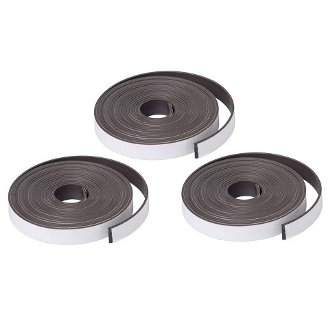 3 Rolls 1 X 10ft Magnet Strips With Adhesive - Dowling Magnets