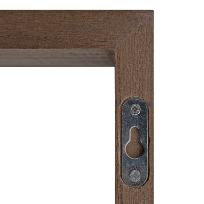 Rustic Brown Wood Floating Wall Shelf Set, 3 Piece