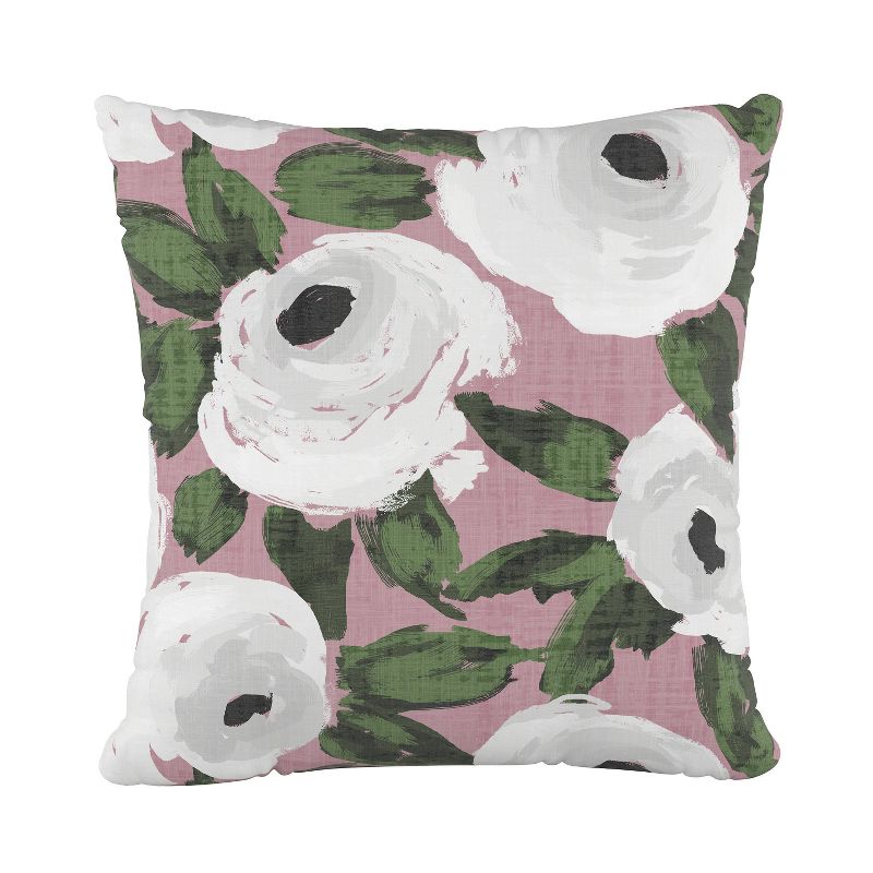 Big Floral Square Throw Pillow - Skyline Furniture, 1 of 7