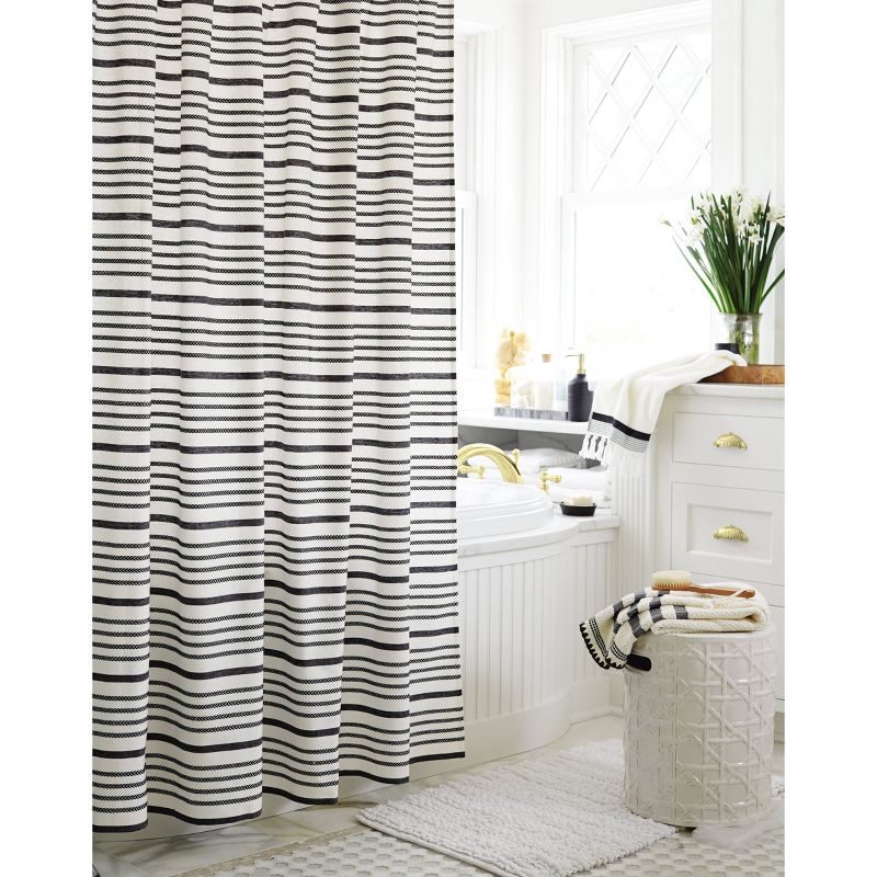 Striped Shower Curtain Black/White - Threshold&#8482;, 5 of 12
