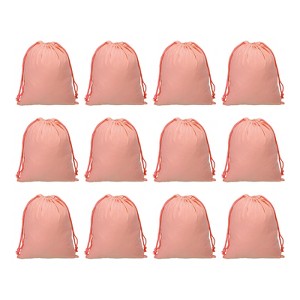 Unique Bargains 100% Cotton Reusable Washable Luggage Organizer Drawstring Bags 12 Pcs - 1 of 4