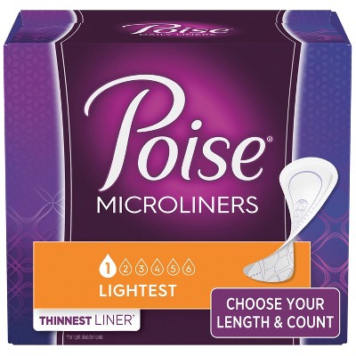 Poise Microliners Postpartum Incontinence Panty Liners - Lightest Absorbency