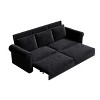 NicBex 93.7" Multi-Functional Sofa Bed Pull-out 3-in-1 Faux Leather Convertible Sleeper Sofa with Nailhead Trim & Rolled Arm for Living Room - 4 of 4