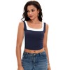 ATHLECHIC Women's Color Block Sleeveless Square Neck Crop Sport Tank Tops - 2 of 4