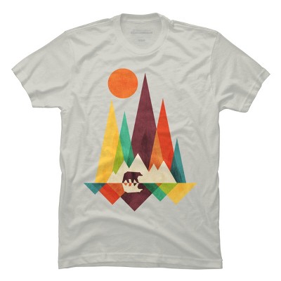 Men's Design By Humans Mountain Bear By radiomode T-Shirt