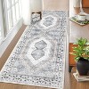 Boho Runner Rug, Washable Non Slip Vintage Carpet, Low Pile Non Shedding Floor Mat for Hallway, Bedroom, Kitchen, or Bathroom - 2 of 4