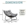 ChicFurnit Rocking Chair Comfortable Rattan Accent Chair Ergonomic Design Adjustable Limiter for Living Room, Gray, 46"*36"*34" - 3 of 4