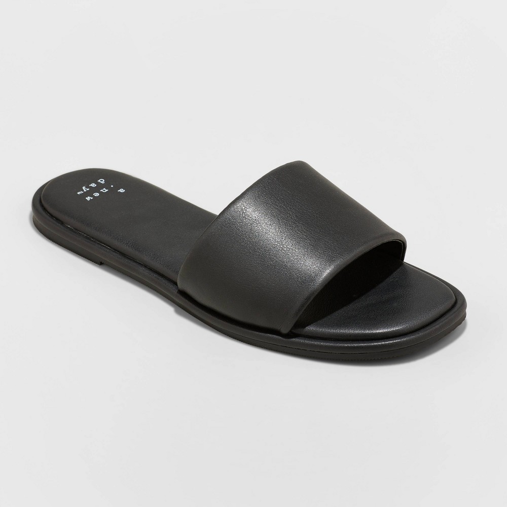 Women's Lulu Slide Sandals - A New Day™ Black 5
