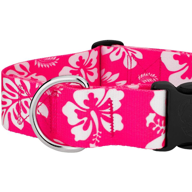 Country Brook Petz 1 1/2 Inch Deluxe Pink Hawaiian Dog Collar, 4 of 5