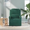 vidaXL Massage Recliner Chair with 6-Point Vibration Massage, Adjustable, Dark Green Velvet - 3 of 4