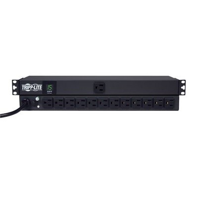 Tripp Lite PDU Metered 120V 15A 13 Outlet 5-15R 5-15P Horizontal PDUMH15