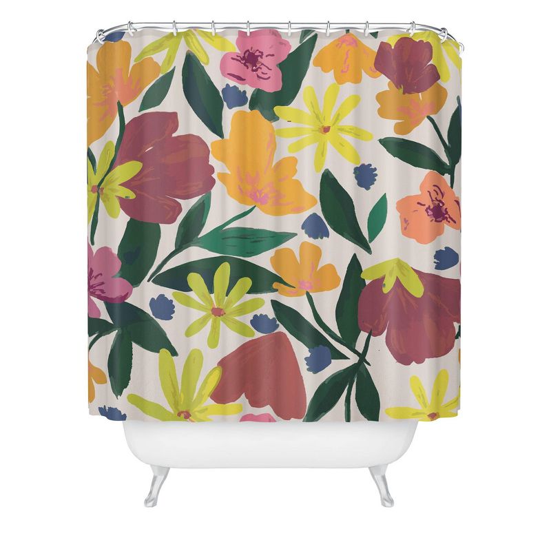 Oris Eddu Floral Magic Shower Curtain - Deny Designs, 1 of 5