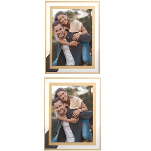 REGALWOVEN Wedding Home Glass Vertical or Horizontal Picture Frame for Tabletop Display - 1 of 4