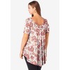 Roaman's Women's Plus Size Ultra Drape V Neck Swing Tunic - 3 of 4