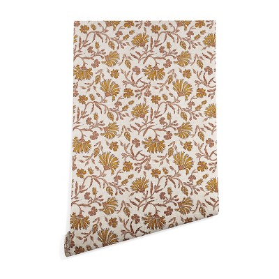 2" x 8" Holli Zollinger Kalami Floral Wallpaper Brown - Deny Designs