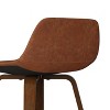 Sapphtopaz Modern Bar Stool Upholstered Dining Chairs with Curved Seat and Backrest Counter Height Barstools Set of 2 for Kitchen Island - 4 of 4