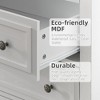 5 Drawer Dresser for Bedroom, 48'' Tall Skinny Farmhouse Chest of Drawers, Narrow Wood Dresser for Closet Living Room Apartments - 3 of 4