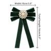 INSPIRE CHIC Women's Faux Pearl Bow Brooch Pre-Tied Clip Ribbon Solid Bow Neck Tie - 2 of 4