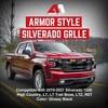 American Modified LED Armor Grille, Amber Lights for 19-21 Chevy Silverado 1500, Glossy Black - 2 of 4