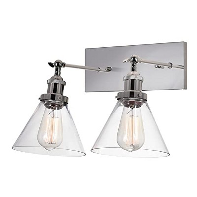 CWI Lighting Eustis 2 Light Wall Sconce With Polished Nickel Finish