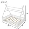 VASIP Twin Size House Bed,LowFloor Playhouse Bed with Protective Fence & Roof for Kids,Natural - 3 of 4