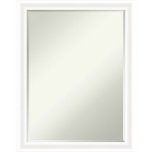 Amanti Art Oliver Narrow Half-Inch-Bevel Wood Framed Bathroom Vanity Wall Mirror - 1 of 4