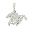 Black Bow Jewelry Sterling Silver Race Horse and Jockey Pendant - 3 of 4