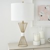 27" Gold Metal Wire with Marble Table Lamp - Nourison - 2 of 4
