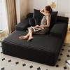 68"x51" Oversized Chaise Lounge Sofa Bed, Faux Fur Sleeper Couch for Living Room - 4 of 4