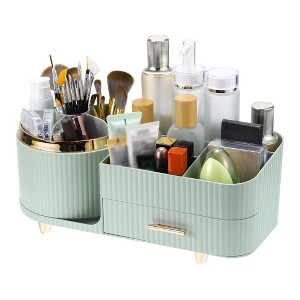 Unique Bargains 360° Rotating Makeup Organizer for Lotions Brushes - 1 of 4