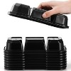 50-Pack 16oz 3-Compartment Disposable Plastic Bento Snack Boxes, Black - 4 of 4