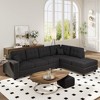 L-shaped Modular Sectional Sofa with Removable Back Cushions and 2 Pillows, Suitable for Living rooms, Offices, and Apartments - 2 of 4
