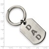 Black Bow Jewelry Brushed DAD Dog Tag Key Chain in Stainless Steel - 2 of 3