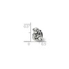 Black Bow Jewelry Sterling Silver Monkey and Baby Bead Charm - 2 of 3