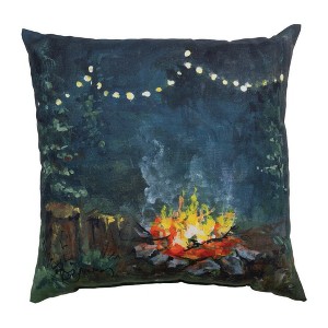 Cozy Campfire 18 Inch Pillow – Indoor Outdoor Use by Manual Woodworkers and Weavers - 1 of 3