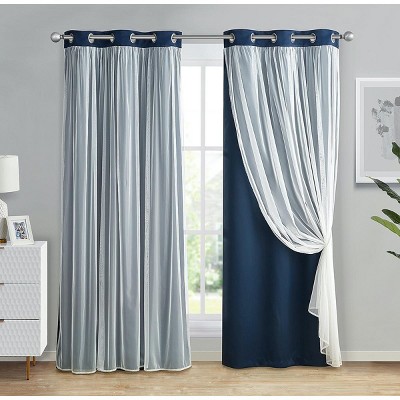 Double Layered Hotel Chic Sheer Light, How To Hang Blackout Curtains With Sheers