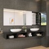 Recessed Medicine Cabinet With Mirror,Surface Mount Bathroom Cabinet,Wall Hung Bathroom Vanity Medicine Cabinet Mirror With Storage-The Pop Home - 3 of 4