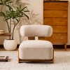 KTMBDW Accent Chair Mid-Century Lounge Chair Boucle Fabric Armchair with Solid Wood Frame for Living Room, Bedroom - 2 of 4