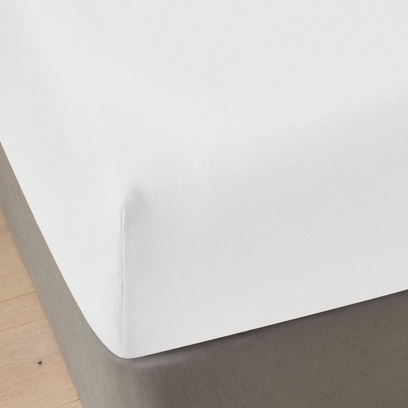 Linen Blend Fitted Sheet - Casaluna™, 1 of 7