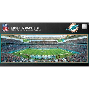 Miami Dolphins 1000 Piece Panoramic Jigsaw Puzzle NFL Football Game Day - MasterPieces - 1 of 4