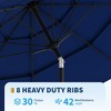ODK 3 Tiers Patio Market Umbrella 8 Ribs, 9FT 3 Tiers Heavy Duty Outdoor Umbrella with Ventilation and Hand Crank - 3 of 4