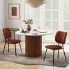 Tangkula Set of 4 Fabric Armless Kitchen Dining Chair Padded Modern Accent Chair - 2 of 4