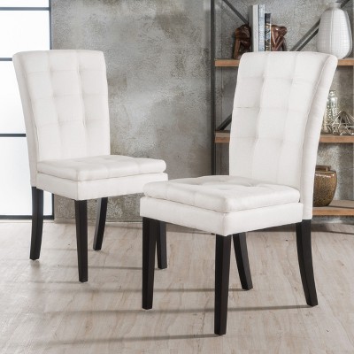 Set of 2 Badin KD Dining Chair Upholstered Tufted-Christopher Knight Home