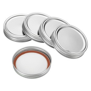 Unique Bargains Regular Mouth Iron Split-Type Leak-Proof Mason Jar Lids 8 Pcs - 1 of 4