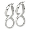 Chisel Stainless Steel Polished Infinity Symbol Twist Hoop Earrings - 4 of 4