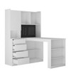 CENGHU L-Shaped Desk with Charger, Computer Desk with Drawers & Bookshelf, Modern Corner Desk, Home Office Desk, Study Table Writing Desk - 4 of 4
